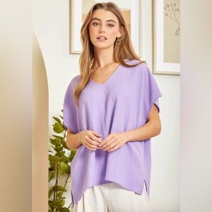 Andrew by Unit Oversized Textured Tunic Top